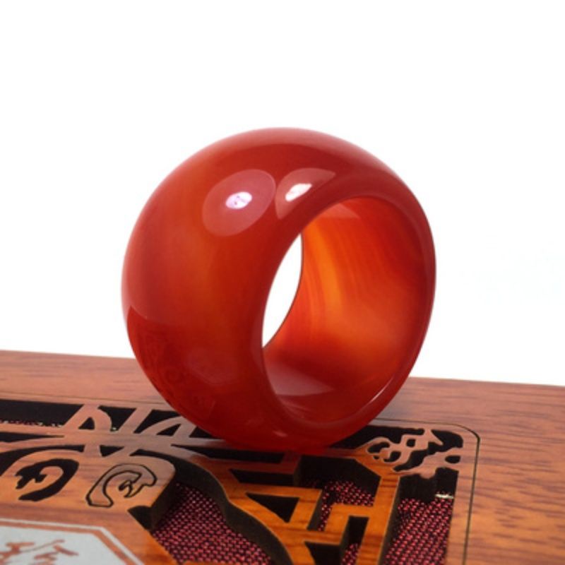 Nhẫn Đá Mã Não Đỏ Tự Nhiên Chính Hãng