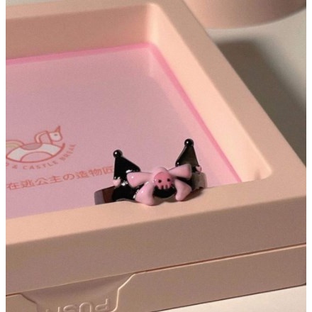 Nhẫn Hình Hoạt Hình Dễ Thương Cho Nữ Kuromi Dễ Thương Thời Trang Cho Cặp Đôi