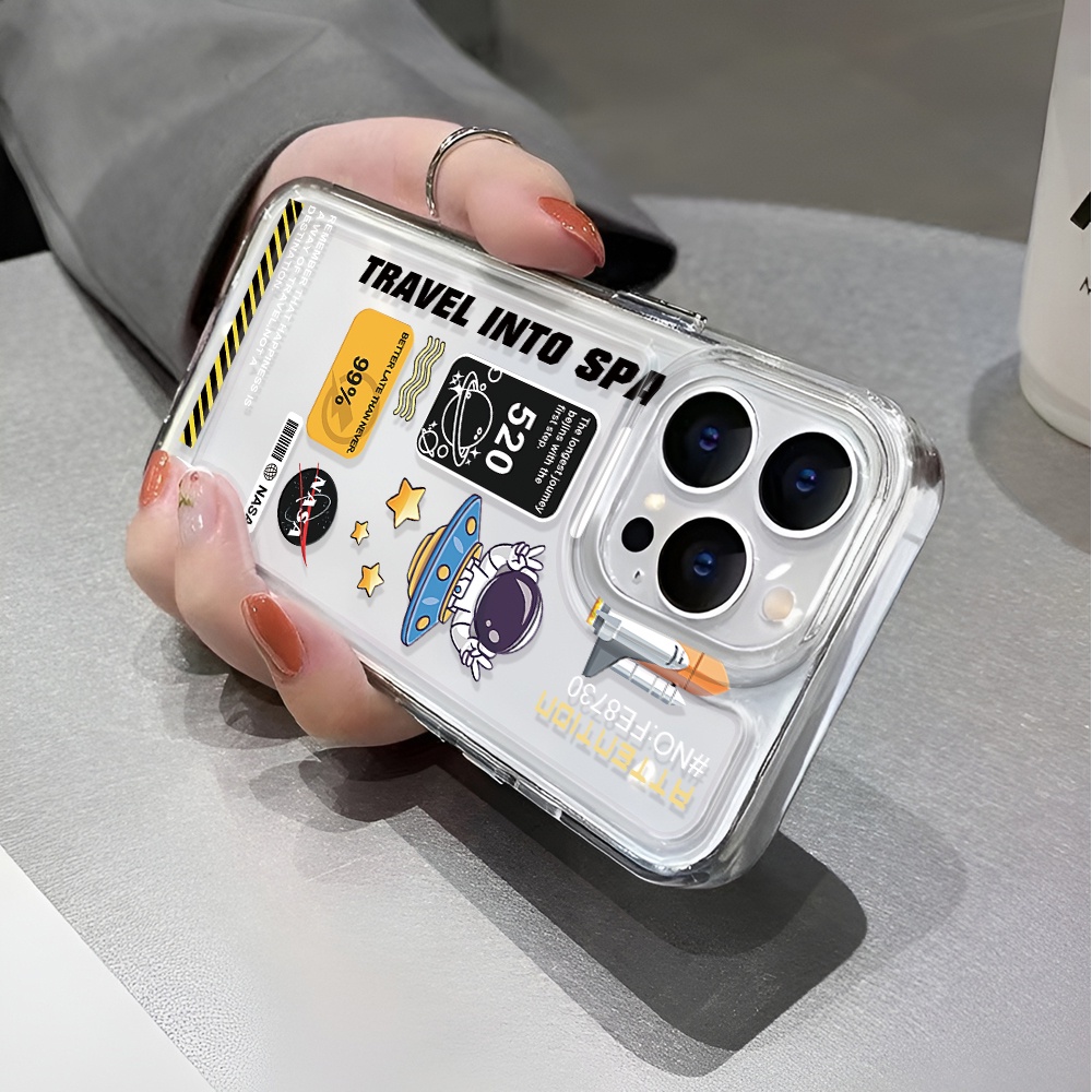 Ốp Điện Thoại Trong Suốt Hình NASA Cho iphone 14 pro max 11 13 12 7 8 Plus X XR XSMax