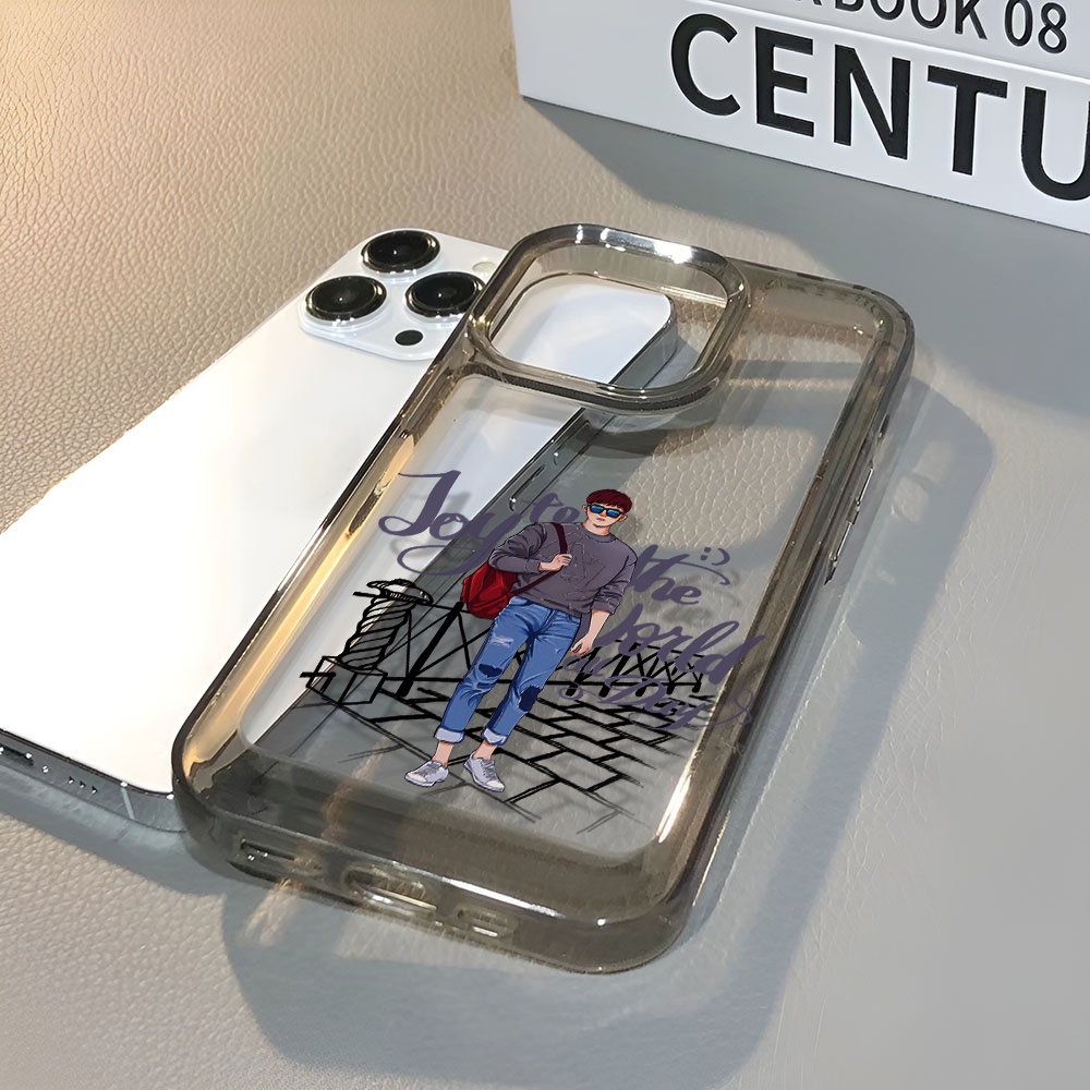 Ốp Điện Thoại Trong Suốt Hình Không Gian Cho iphone 14 pro max 11 13 12 7 8 Plus X XR XSMax