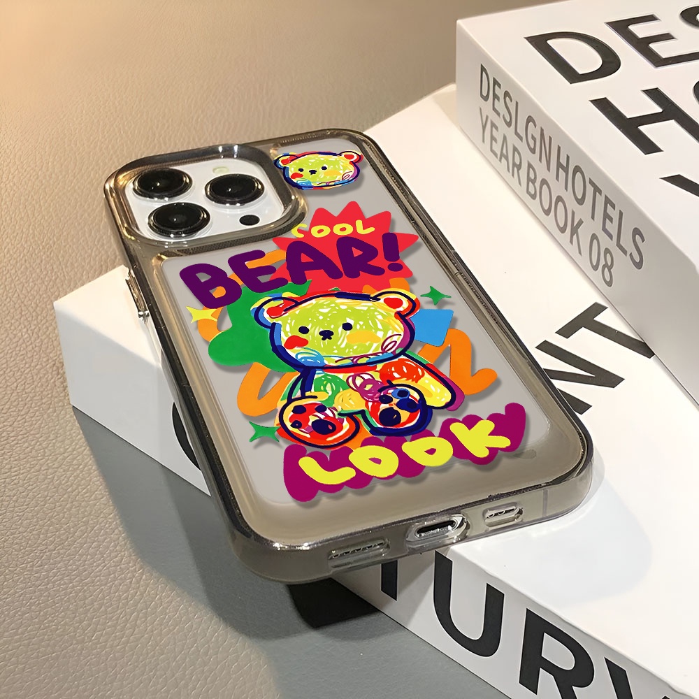 Ốp Điện Thoại Trong Suốt In Hình Gấu Hoạt Hình Dễ Thương Cho iphone 14 pro max 11 13 12 7 8 Plus X XR XSMax