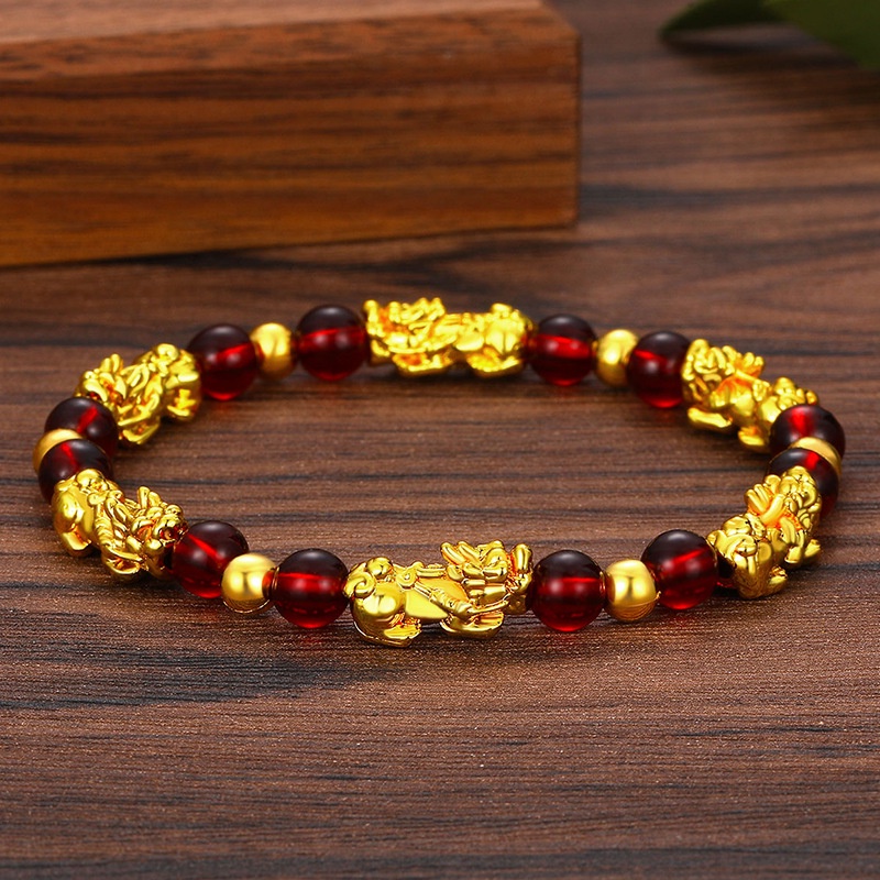 Vòng Tay Chuỗi Hạt Đá Obsidian Thời Trang Cho Cặp Đôi