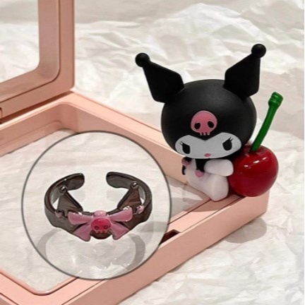 Nhẫn Hình Hoạt Hình Dễ Thương Cho Nữ Kuromi Dễ Thương Thời Trang Cho Cặp Đôi