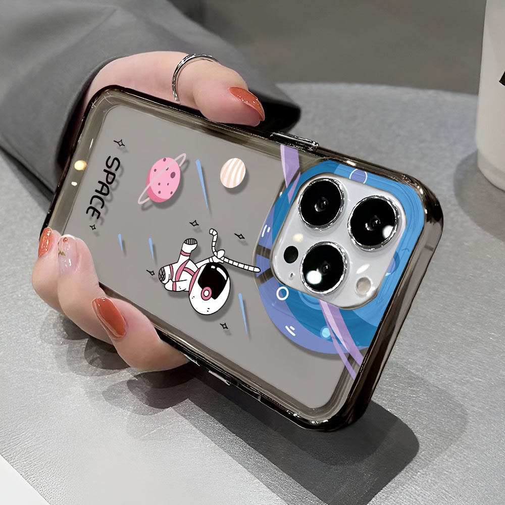 Ốp Điện Thoại Trong Suốt Hình Phi Hành Gia Không Gian Cho iphone 14 pro max 11 13 12 7 8 Plus X XR XSMax