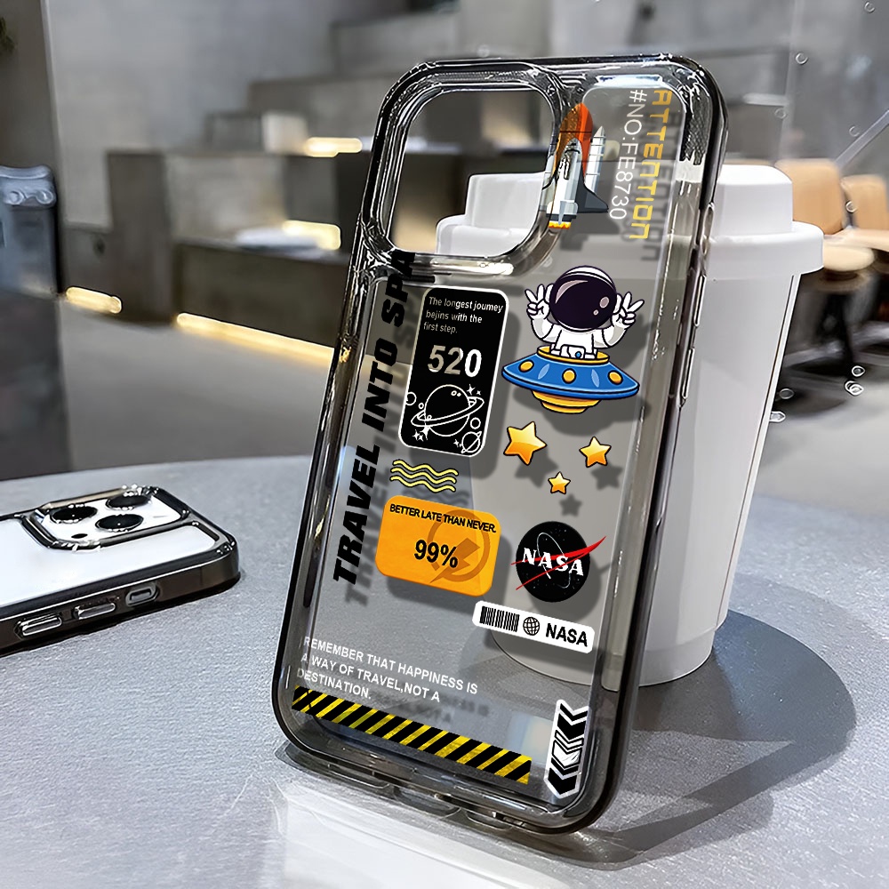 Ốp Điện Thoại Trong Suốt Hình NASA Cho iphone 14 pro max 11 13 12 7 8 Plus X XR XSMax