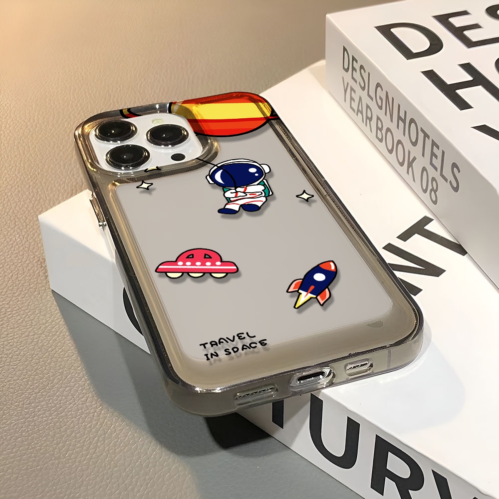 Ốp Điện Thoại Trong Suốt In Hình Phi Hành Gia Hoạt Hình Cho iphone 14 pro max 11 13 12 7 8 Plus X XR XSMax