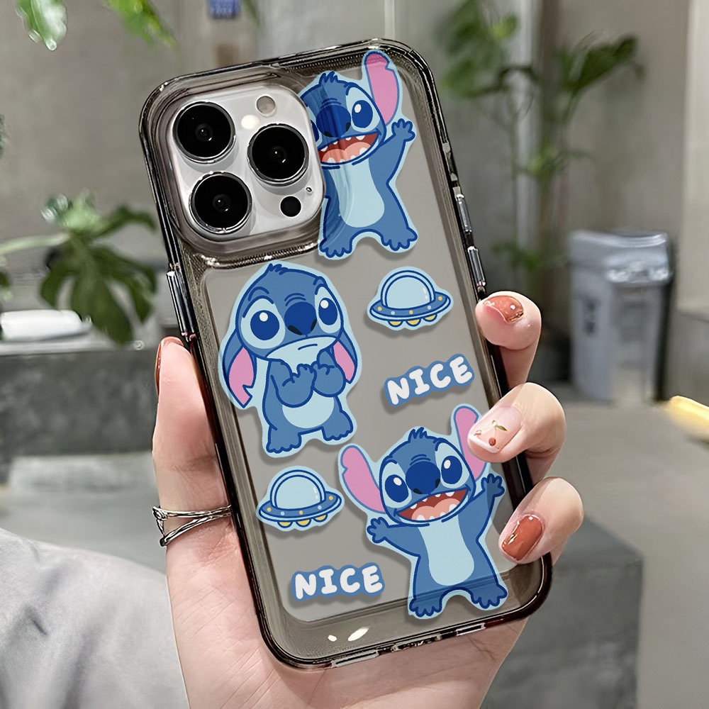 Ốp Điện Thoại Trong Suốt In Hình Stitch Cho iphone 14 pro max 11 13 12 7 8 Plus X XR XSMax