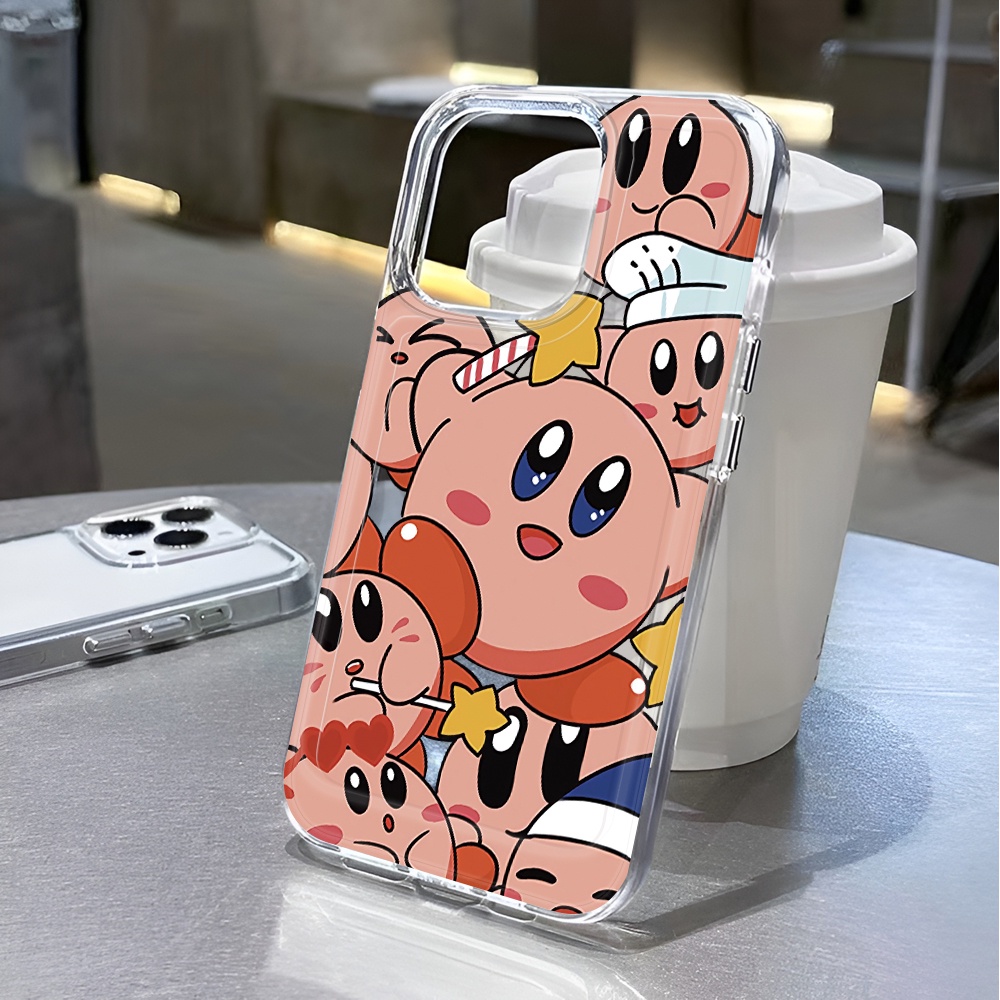 Ốp Điện Thoại Trong Suốt Họa Tiết Hoạt Hình kirby Dễ Thương Cho iphone 14 pro max 11 13 12 7 8 Plus X XR XSMax