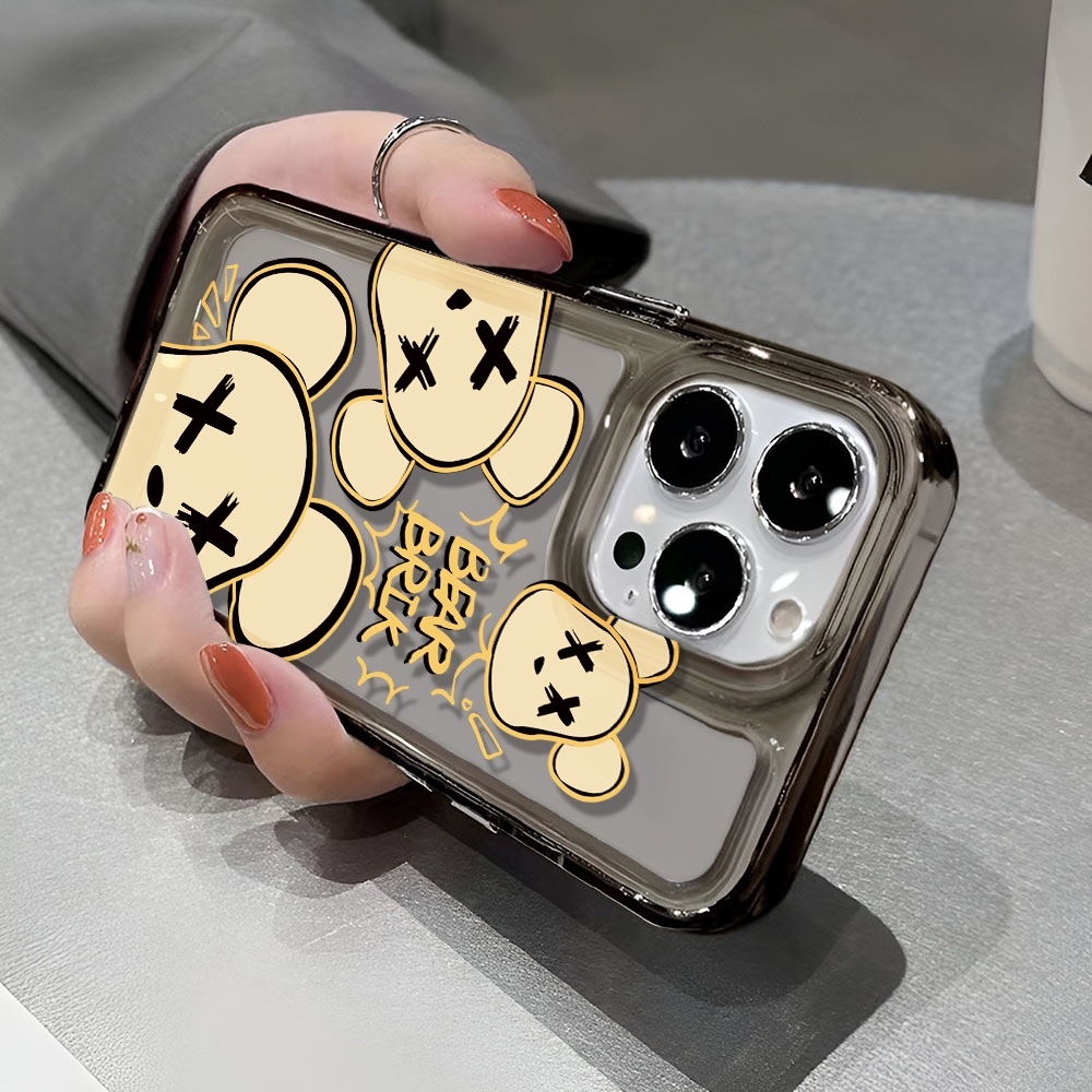Ốp Điện Thoại Trong Suốt In Hình Gấu KAWS Cho iphone 14 pro max 11 13 12 7 8 Plus X XR XSMax