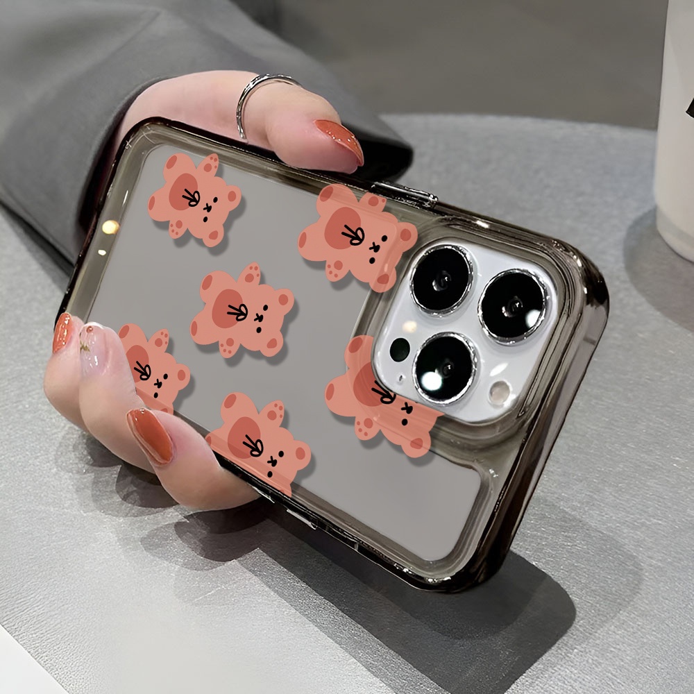 Ốp Điện Thoại Trong Suốt Hình Gấu Nâu Cho iphone 14 pro max 11 13 12 7 8 Plus X XR XSMax