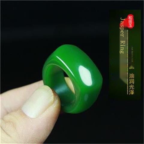 Xinjiang Hetian Nhẫn Đeo Yên Xe Màu Ngọc Bích Cao Cấp Cho Nam Và Nữ