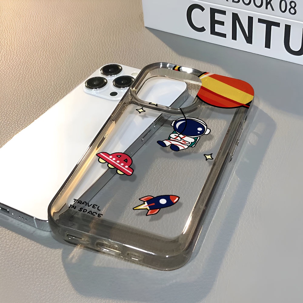 Ốp Điện Thoại Trong Suốt In Hình Phi Hành Gia Hoạt Hình Cho iphone 14 pro max 11 13 12 7 8 Plus X XR XSMax