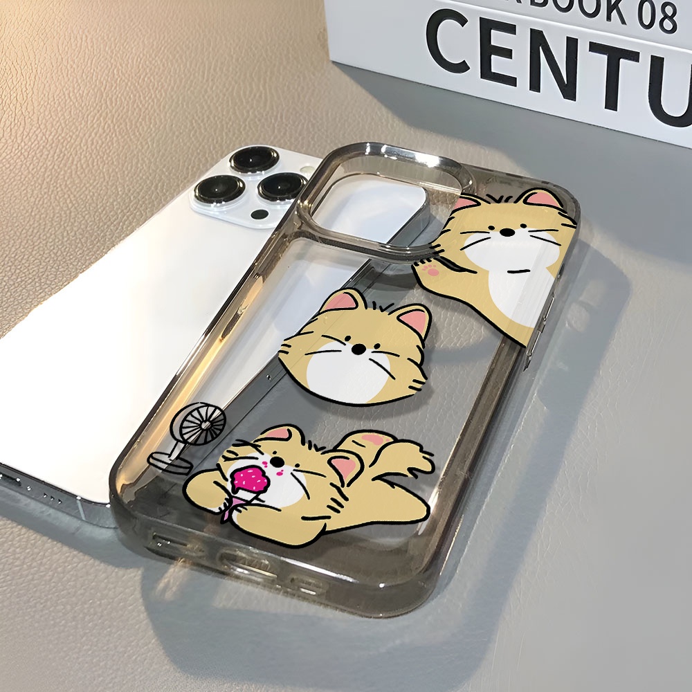 Ốp Điện Thoại Trong Suốt In Hình Mèo Hoạt Hình Cho iphone 14 pro max 11 13 12 7 8 Plus X XR XSMax