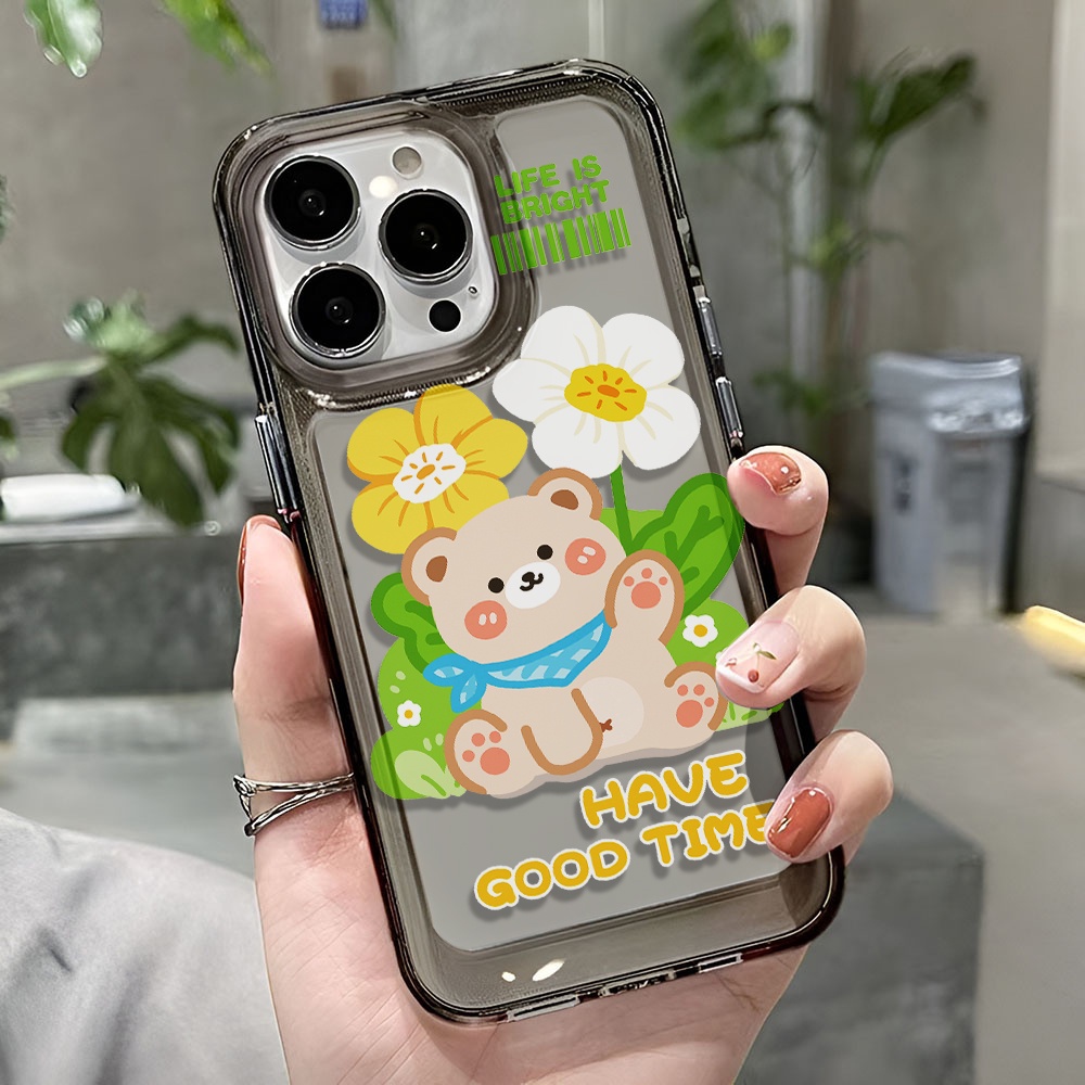 Ốp Điện Thoại Trong Suốt In Hình Gấu Hoạt Hình Cho iphone 14 pro max 11 13 12 7 8 Plus X XR XSMax