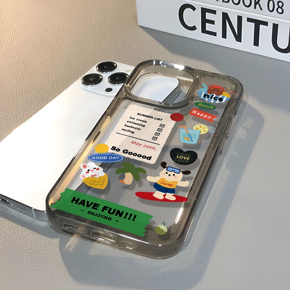 Ốp Điện Thoại Trong Suốt In Hình Gấu Hoạt Hình Cho iphone 14 pro max 11 13 12 7 8 Plus X XR XSMax