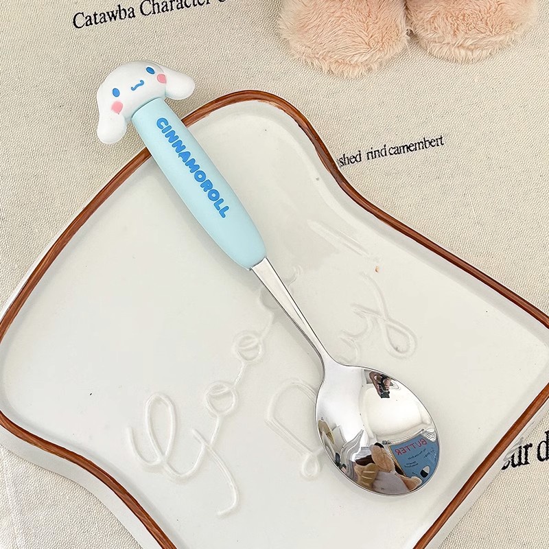 Bộ Muỗng Nĩa Bằng Thép Không Gỉ Dễ Thương