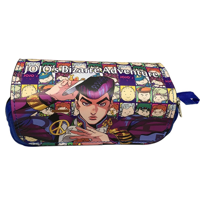 Túi Da Đựng Bút Hai Lớp Cỡ Lớn In Họa Tiết Anime Jojo 'S Bizarre Adventure