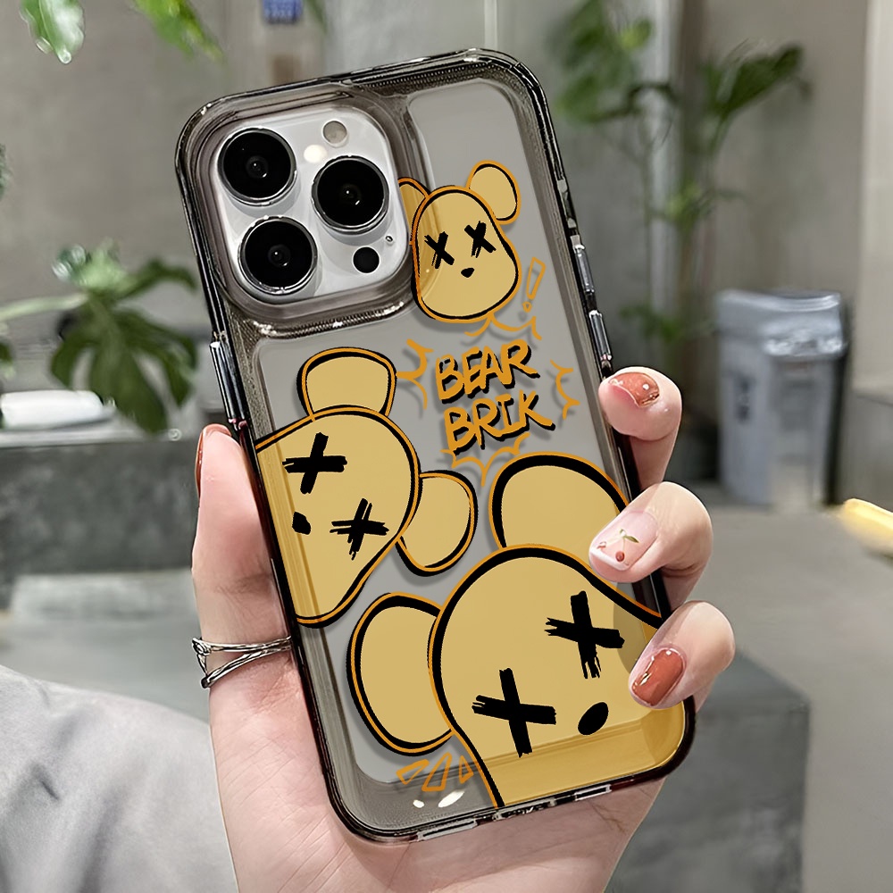 Ốp Điện Thoại Trong Suốt In Hình Gấu KAWS Cho iphone 14 pro max 11 13 12 7 8 Plus X XR XSMax