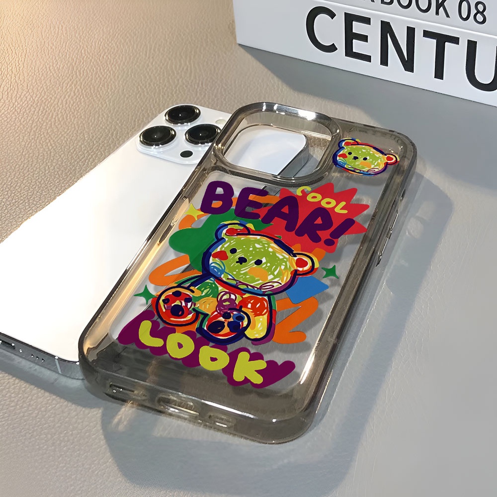 Ốp Điện Thoại Trong Suốt In Hình Gấu Hoạt Hình Dễ Thương Cho iphone 14 pro max 11 13 12 7 8 Plus X XR XSMax