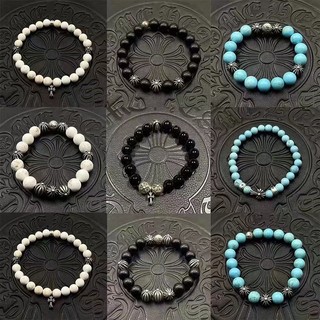 Chrome hearts vòng tay đính đá obsidian 10mm 8mm