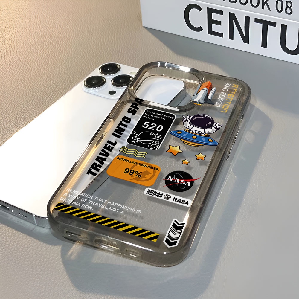 Ốp Điện Thoại Trong Suốt Hình NASA Cho iphone 14 pro max 11 13 12 7 8 Plus X XR XSMax