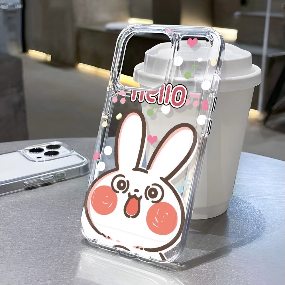 Ốp Điện Thoại Trong Suốt Hình Thỏ Hello Kitty Cho iphone 14 pro max 11 13 12 7 8 Plus X XR XSMax