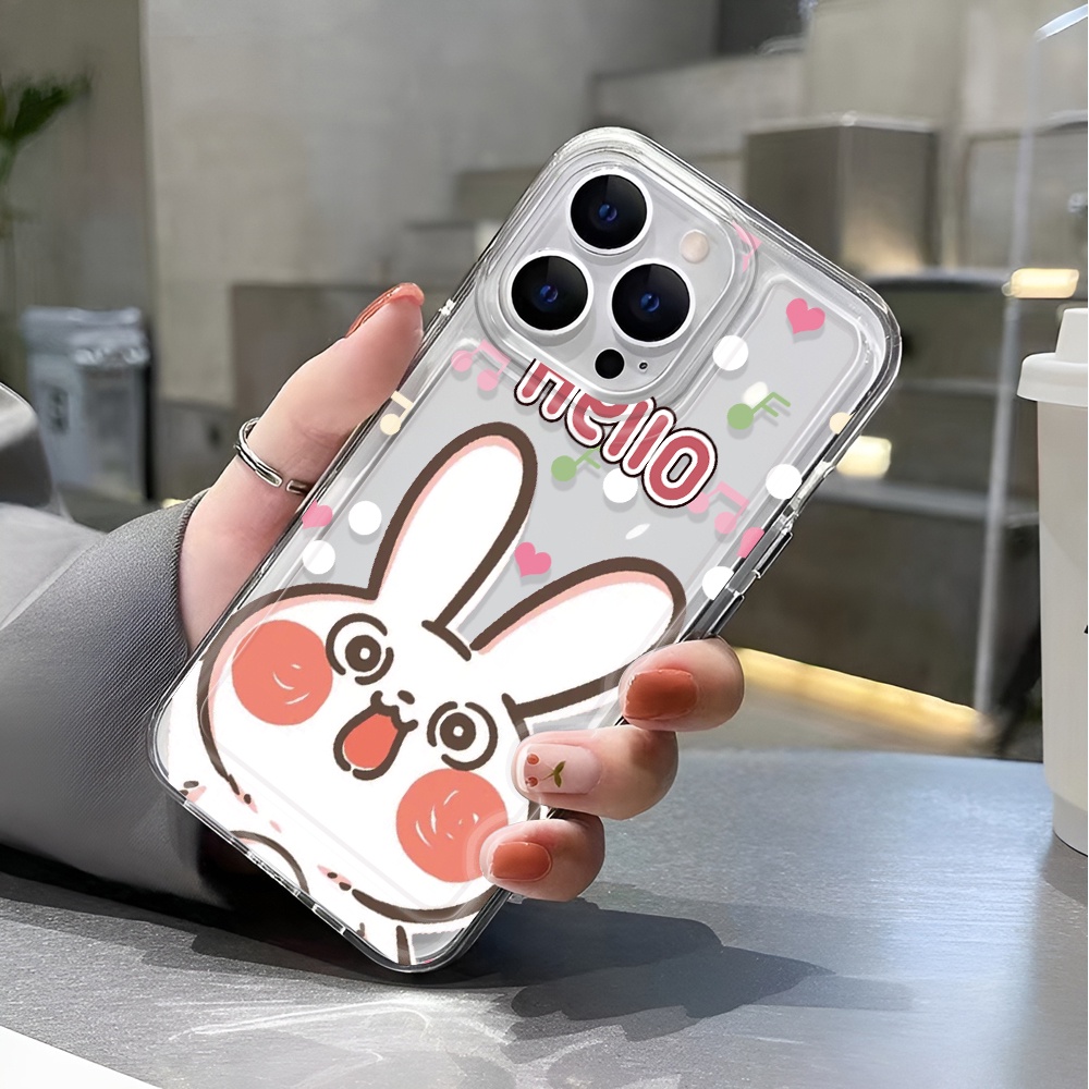 Ốp Điện Thoại Trong Suốt Hình Thỏ Hello Kitty Cho iphone 14 pro max 11 13 12 7 8 Plus X XR XSMax