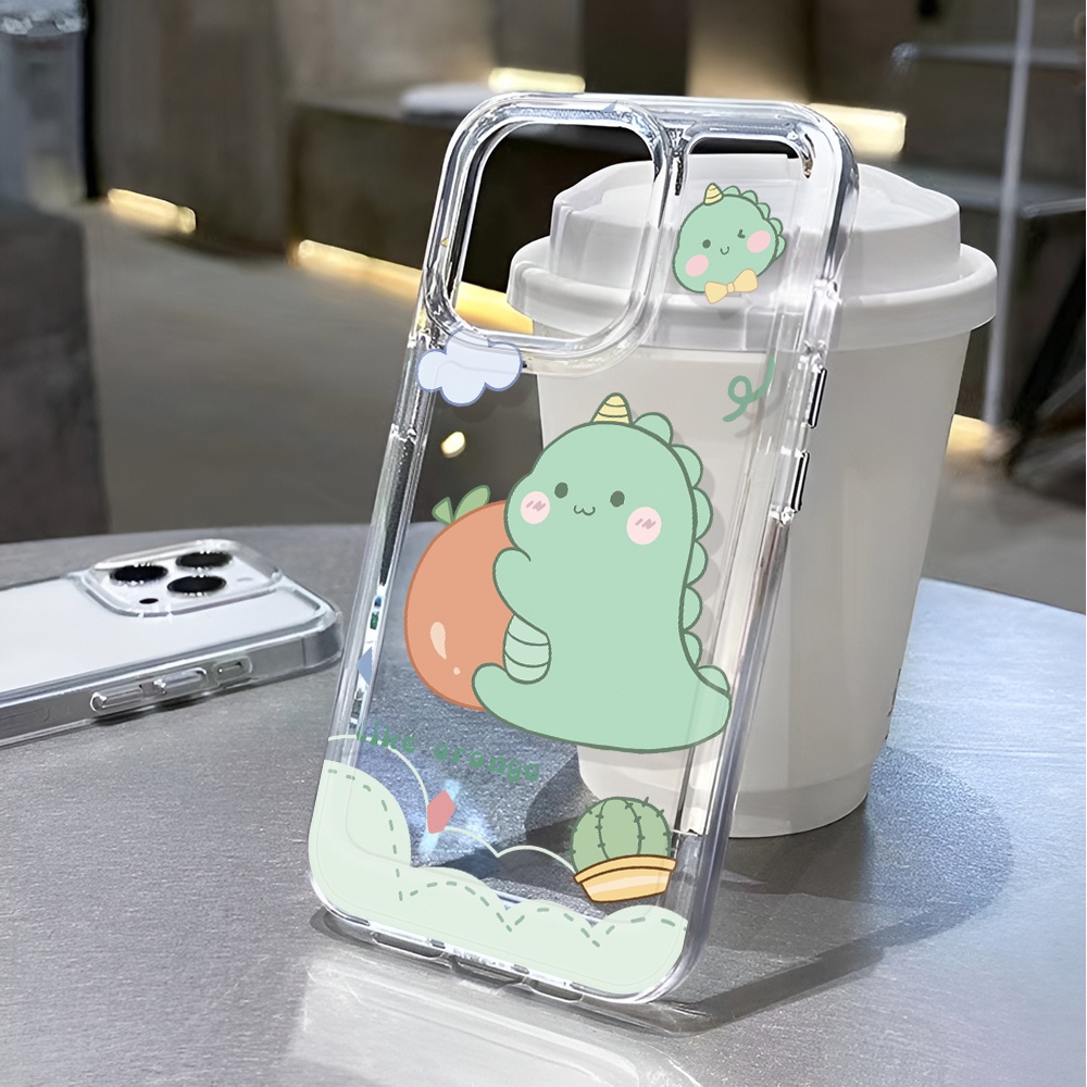 Ốp Điện Thoại Trong Suốt Hình Khủng Long Cho iphone 14 pro max 11 13 12 7 8 Plus X XR XSMax