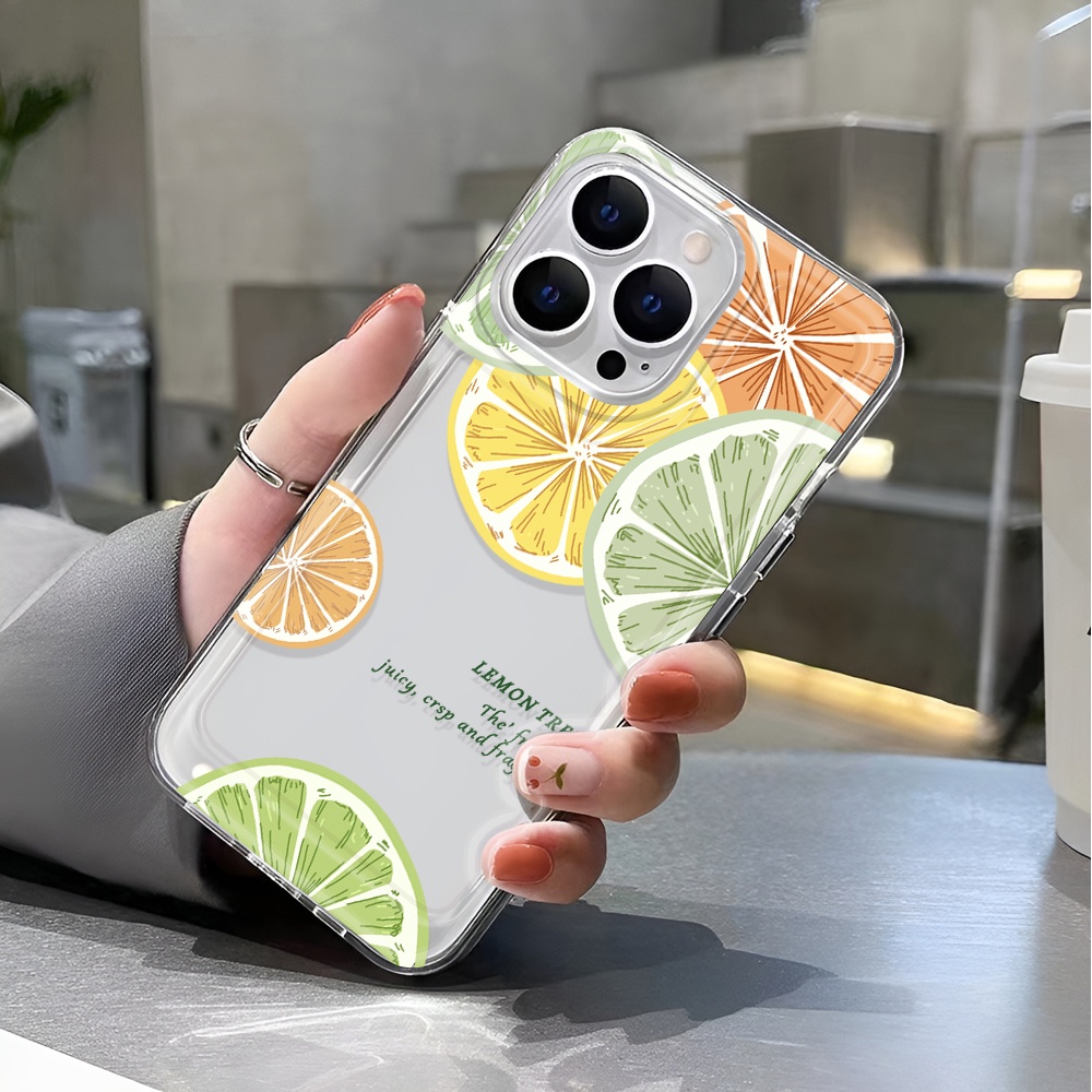 Ốp Điện Thoại Trong Suốt In Hình Quả Cam / Chanh Thời Trang Cho iphone 14 pro max 11 13 12 7 8 Plus X XR XSMax
