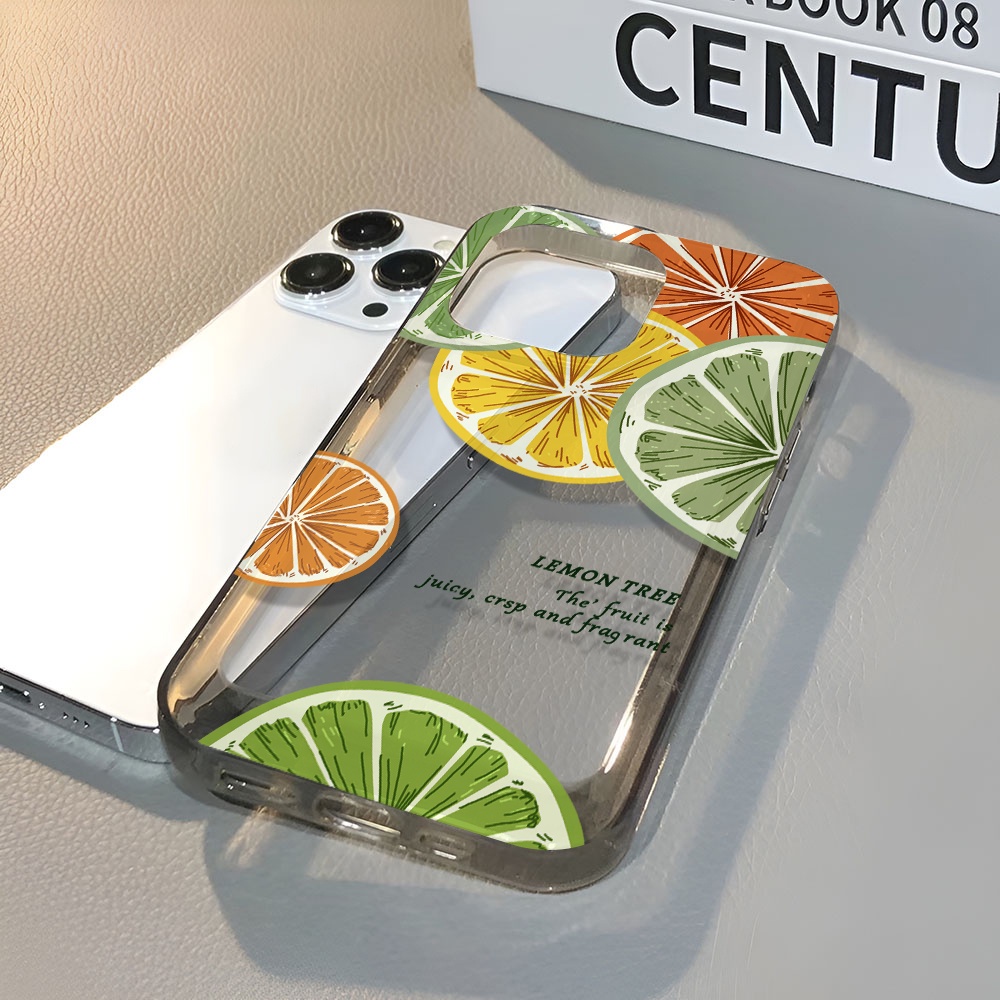 Ốp Điện Thoại Trong Suốt In Hình Quả Cam / Chanh Thời Trang Cho iphone 14 pro max 11 13 12 7 8 Plus X XR XSMax