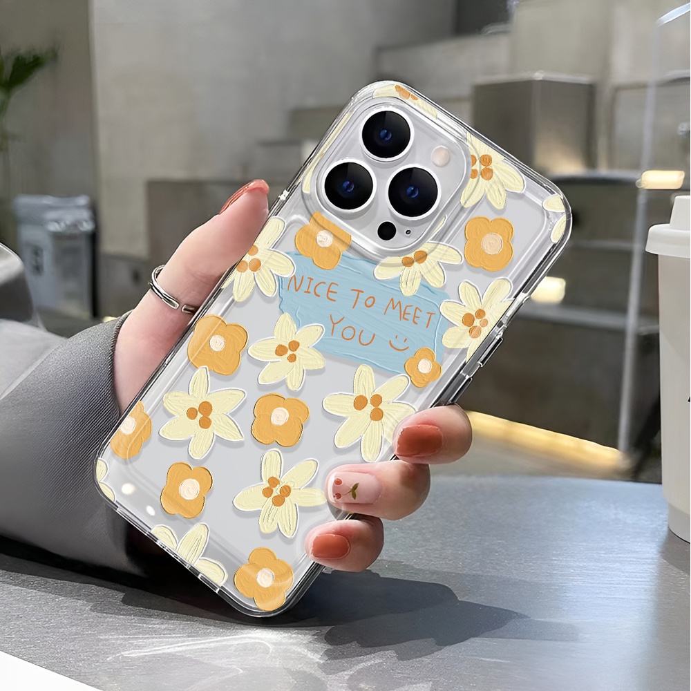 Ốp Điện Thoại Trong Suốt In Hình Hoa Thời Trang Cho iphone 14 pro max 11 13 12 7 8 Plus X XR XSMax