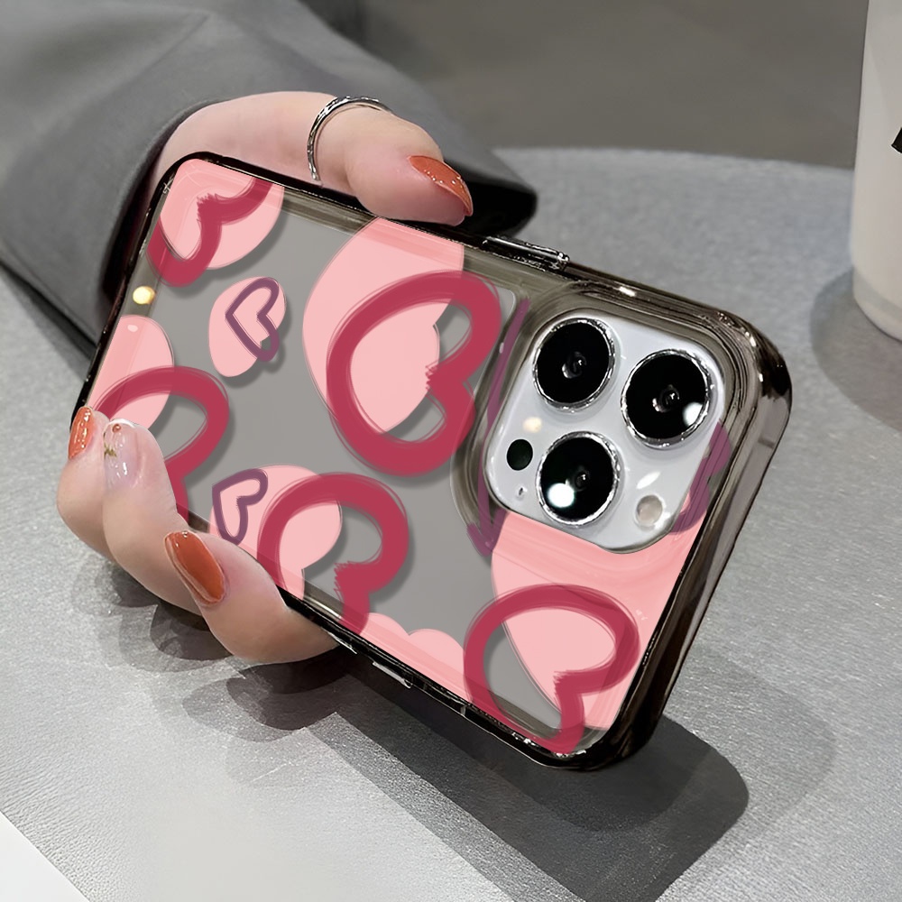 Ốp Điện Thoại Trong Suốt In Hình Trái Tim Cho iphone 14 pro max 11 13 12 7 8 Plus X XR XSMax