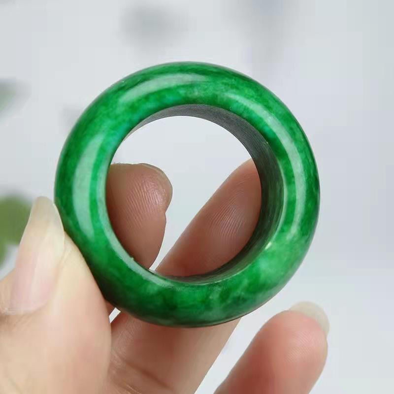 Guizhou Cuigan Qingtielongsheng Nhẫn Ngọc Bích Tự Nhiên Màu Sắc Cho Nam