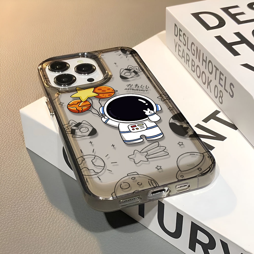 Ốp Điện Thoại Tpu Trong Suốt In Hình Nhà Du Hành Vũ Trụ Cho iphone 14 pro max 11 13 12 7 8 Plus X XR XSMax