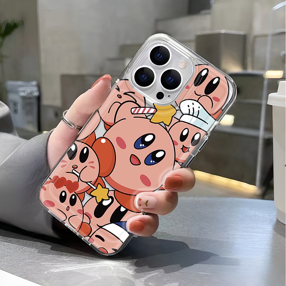 Ốp Điện Thoại Trong Suốt Họa Tiết Hoạt Hình kirby Dễ Thương Cho iphone 14 pro max 11 13 12 7 8 Plus X XR XSMax