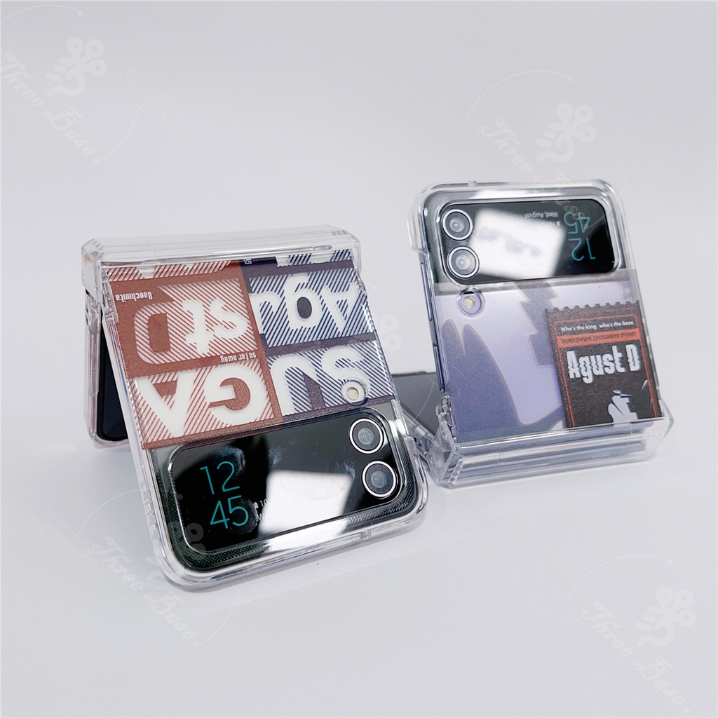 Ốp Điện Thoại Hình Vé SUGA AgustD Tour BTSS-7 Cho Samsung Zflip 3 Zflip 4 Zflip3 Zflip4
