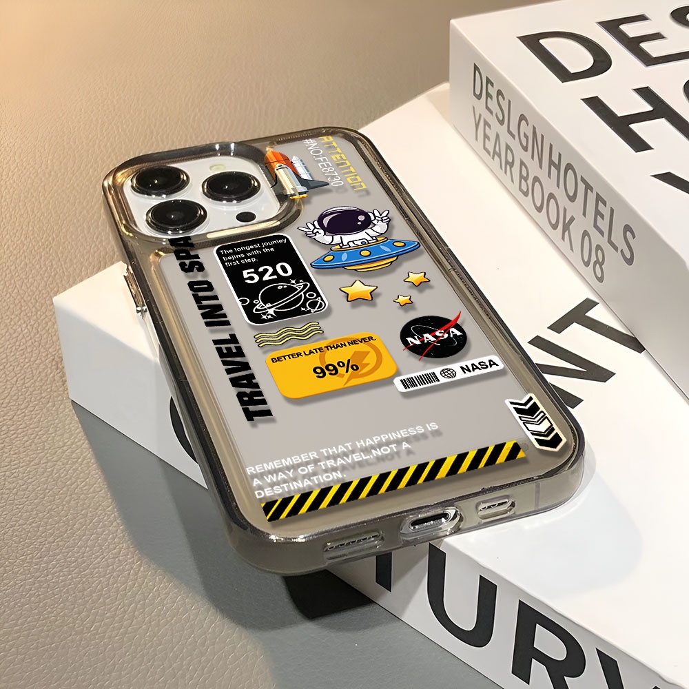 Ốp Điện Thoại Trong Suốt Hình NASA Cho iphone 14 pro max 11 13 12 7 8 Plus X XR XSMax