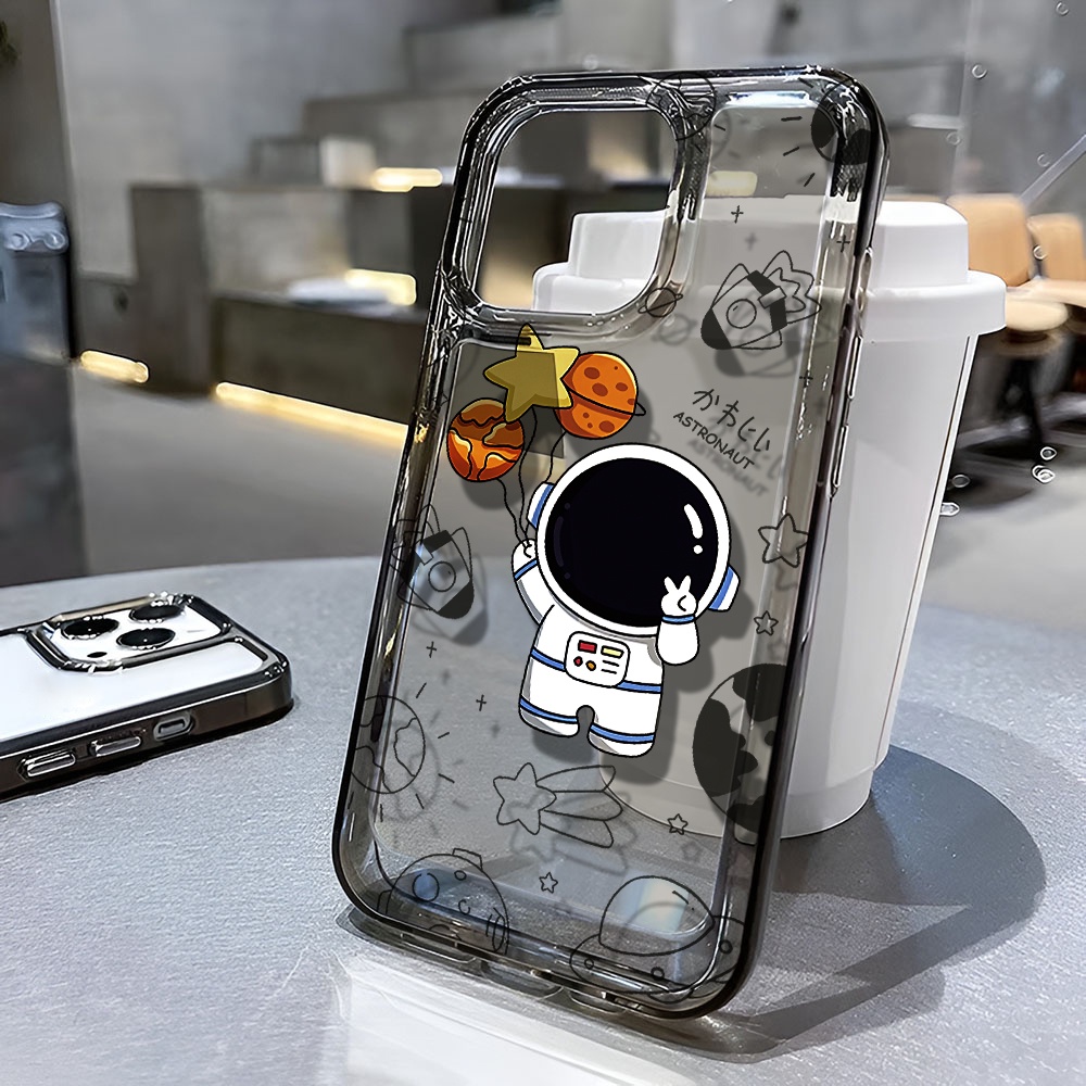 Ốp Điện Thoại Tpu Trong Suốt In Hình Nhà Du Hành Vũ Trụ Cho iphone 14 pro max 11 13 12 7 8 Plus X XR XSMax