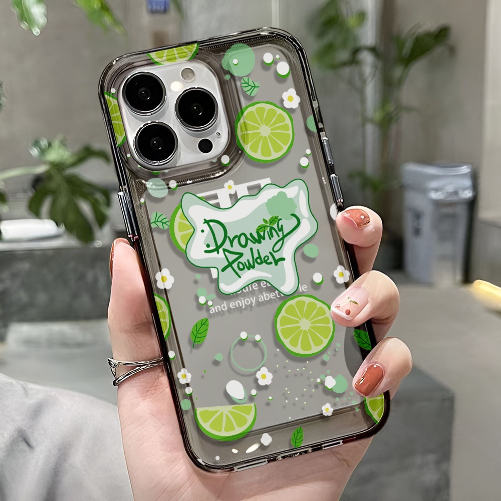 Ốp Điện Thoại Trong Suốt In Hình Quả Chanh Cho iphone 14 pro max 11 13 12 7 8 Plus X XR XSMax