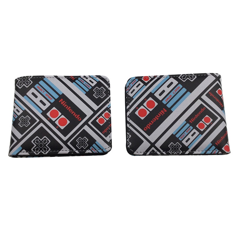 Ví Da pu Ngắn Đựng Thẻ / Tiền Xu / Máy Chơi game ps4 In Họa Tiết Hoạt Hình Nhiều Màu Dễ Thương