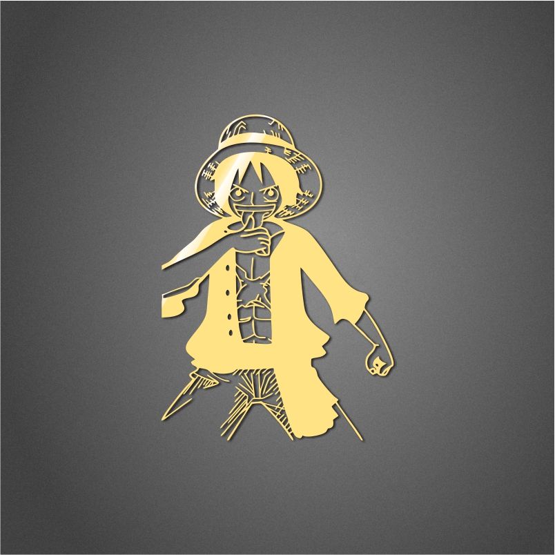 Miếng Dán Kim Loại Chống Nước Họa Tiết one piece luffy ace mg3c Thông Dụng Trang Trí Điện Thoại / Máy Tính