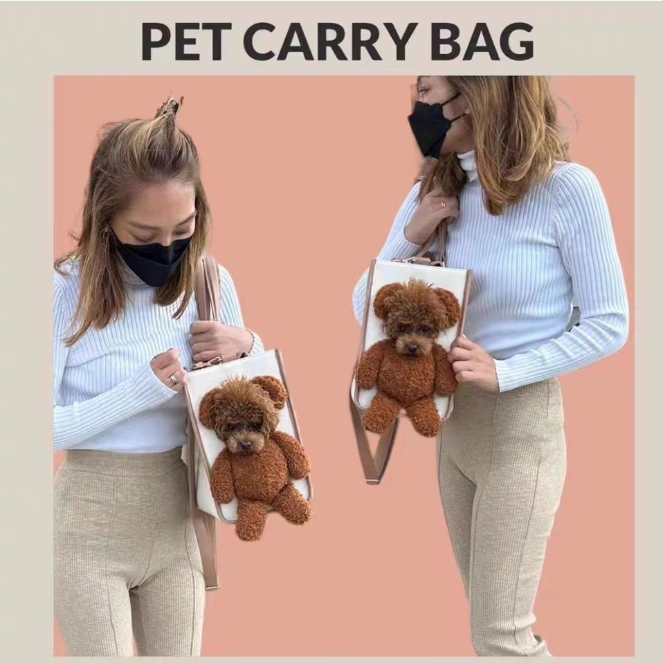 Túi Xách tote Cỡ Lớn Hình Gấu Nâu Dễ Thương Mang Đi Ra Ngoài Tiện Dụng