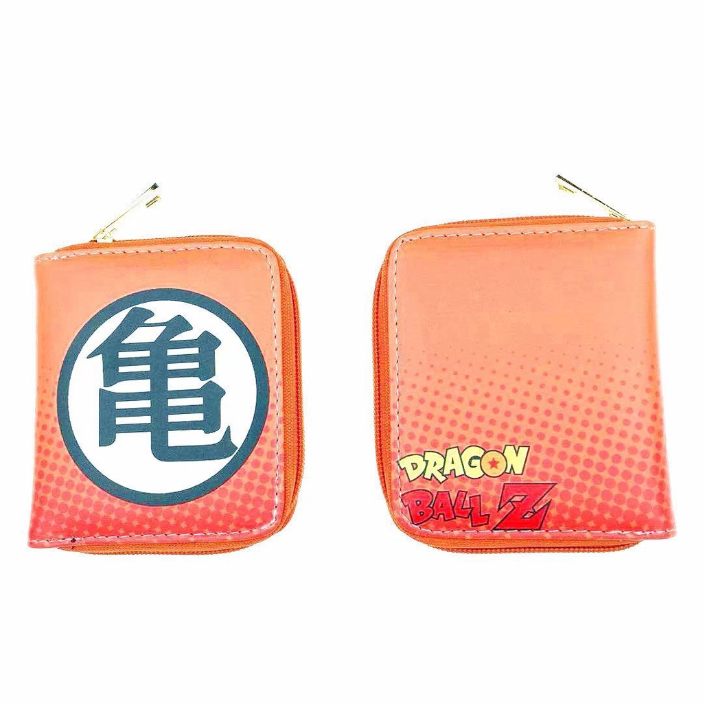 Ví Ngắn Đựng Thẻ Có Khóa Kéo In Hình anime dragon ball Thông Dụng Cho Học Sinh