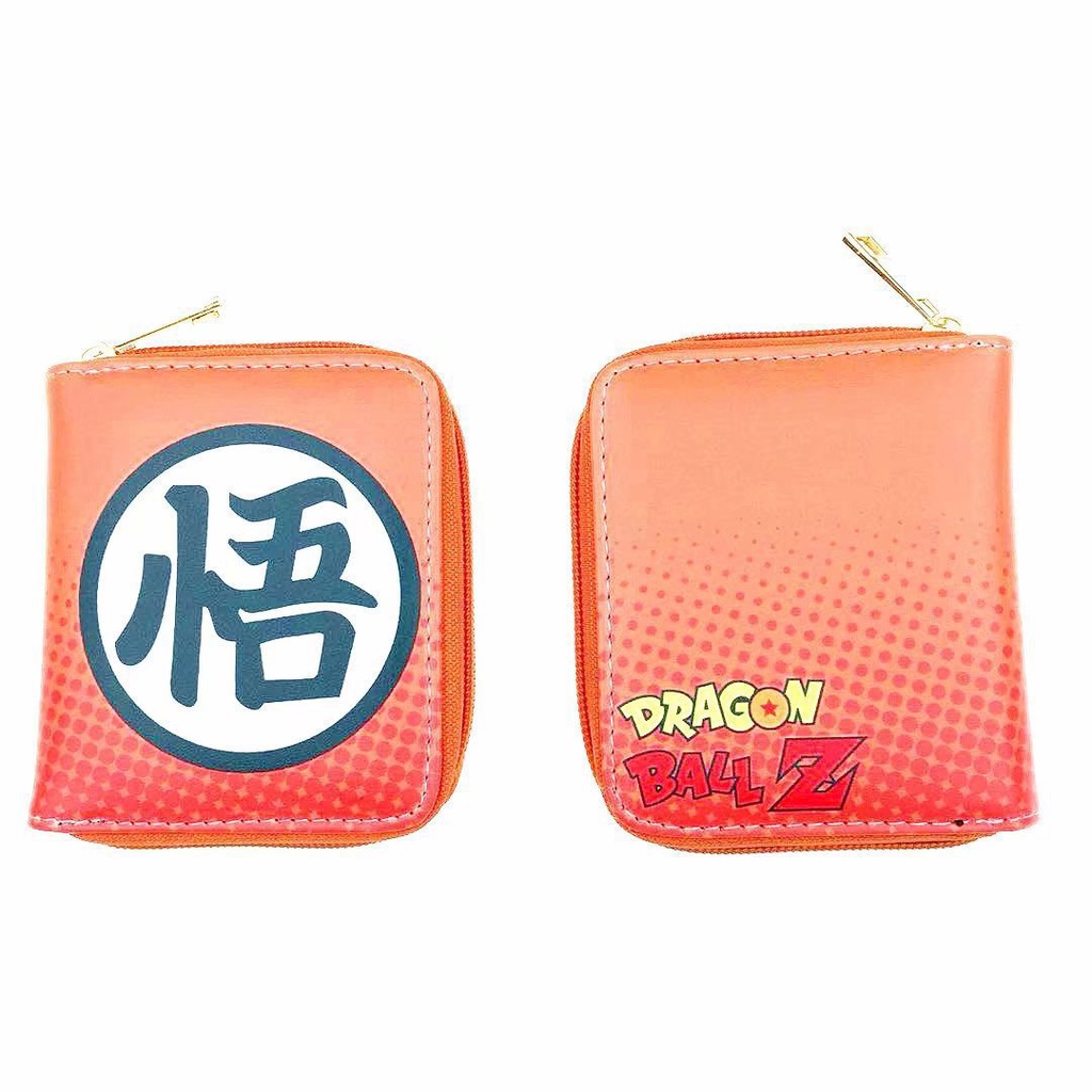 Ví Ngắn Đựng Thẻ Có Khóa Kéo In Hình anime dragon ball Thông Dụng Cho Học Sinh