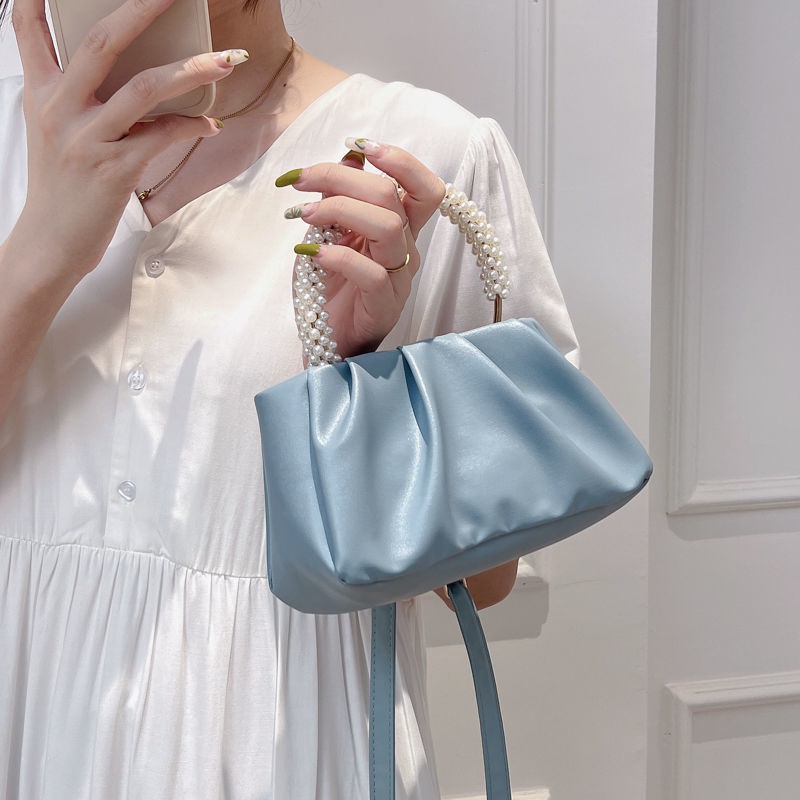 Túi Xách Đeo Vai mini Hình Đám Mây Đính Ngọc Trai Thời Trang Mùa Hè Kiểu Mới Cho Nữ