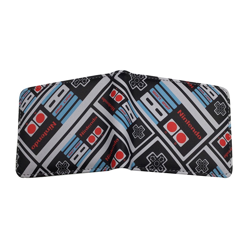 Ví Da pu Ngắn Đựng Thẻ / Tiền Xu / Máy Chơi game ps4 In Họa Tiết Hoạt Hình Nhiều Màu Dễ Thương