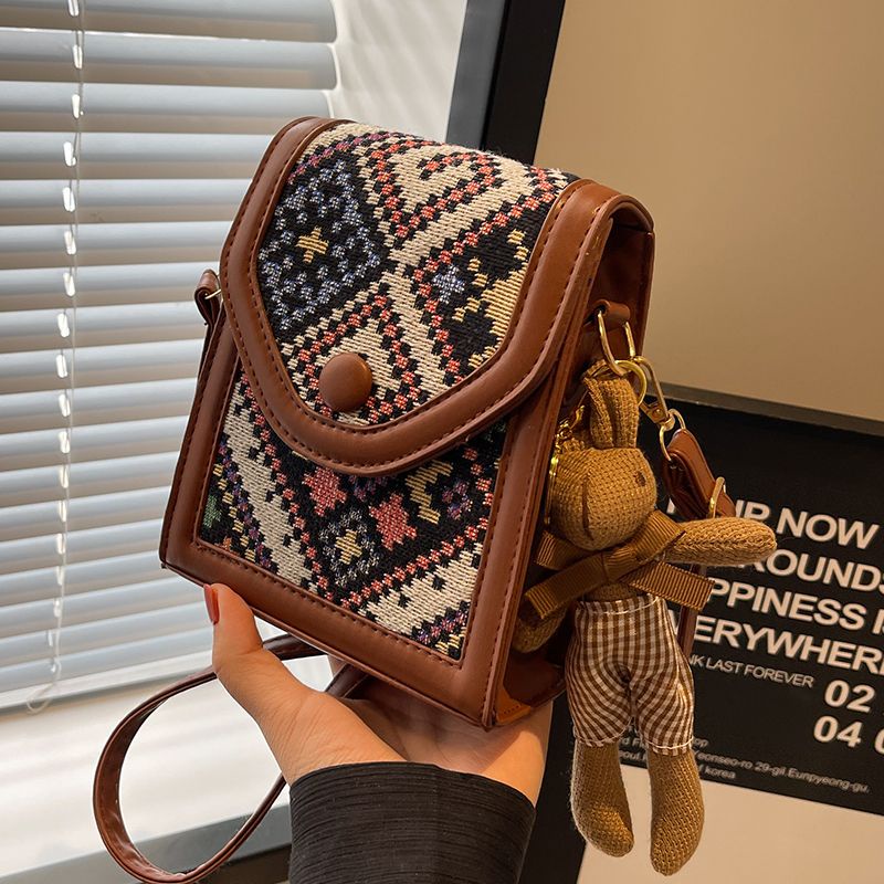 Túi Đeo Chéo Đựng Điện Thoại Phong Cách Dân Tộc Cho Nữ