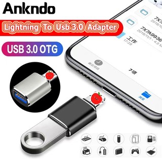 Đầu chuyển đổi ankndo otg light/ning / type-c sang usb otg cho điện thoại / máy tính bảng / đĩa flash / bàn phím