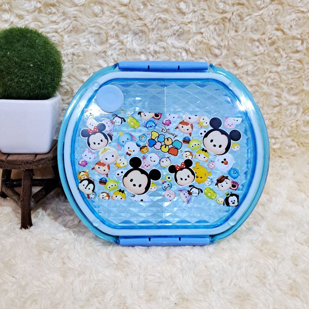 Tsum Tsum Hộp Cơm Trưa Màu Xanh Nhựa Hộp Cơm Trưa Tsum Tsum Hộp Cơm Trưa Trong Suốt Hai Ngăn