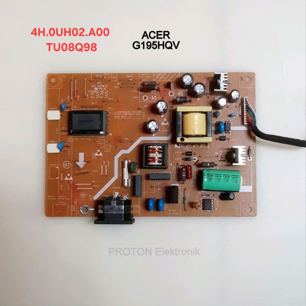 Màn hình LCD PSU Acer G195HQV X193HQ C Cb ET.XX3HA.C10 Máy cấp nguồn 4H.0UH02.A00 TU08Q98 PCB Bộ Điề